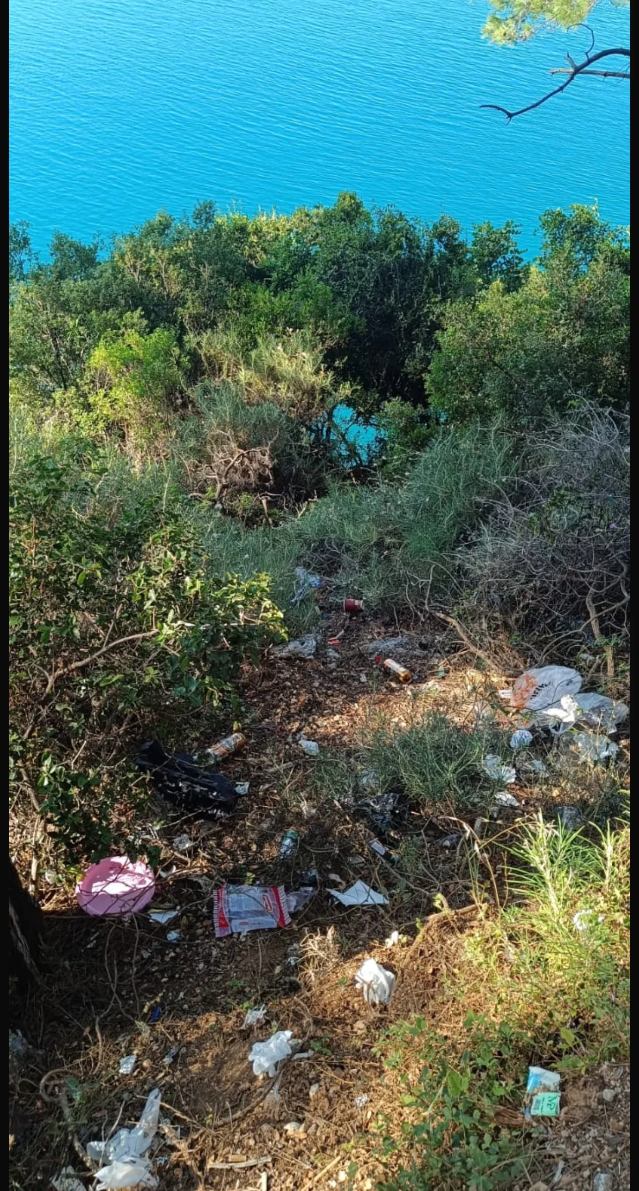 Akbük plajlarında yaz aylarında yaşanan çöp ve çevre kirliliği sorunu.