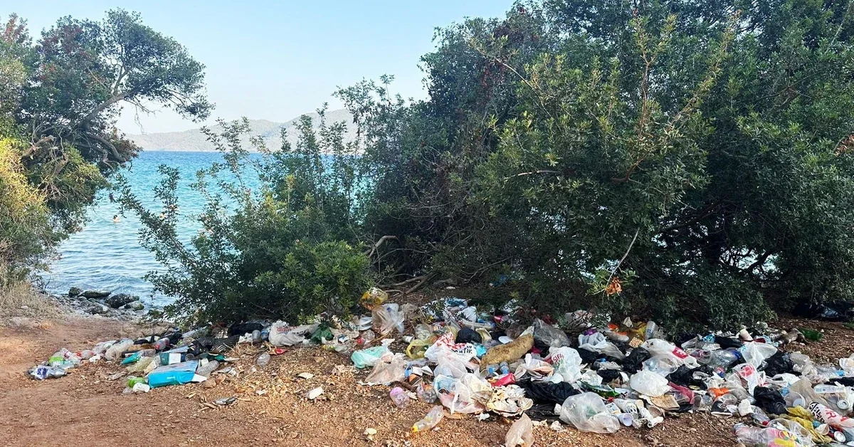Didim Akbük'teki çöp sorunu ve yaz aylarında artan çevre kirliliği.
