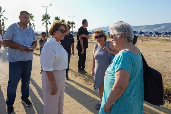 Didim Belediyesi'nin Akbük Mahallesi'ndeki saha ziyareti ve yeşil kent vizyonu çalışması.