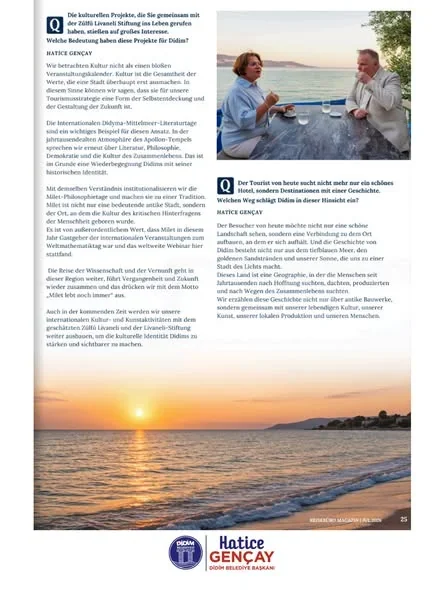 Alman dergisinde tanıtılan Didim Akbük bölgesinde sürdürülebilir turizm ve yaşam.