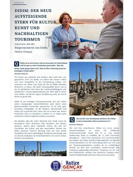 Didim ve Akbük turizmi, Alman Reisebüro Magazin dergisinde tanıtıldı.
