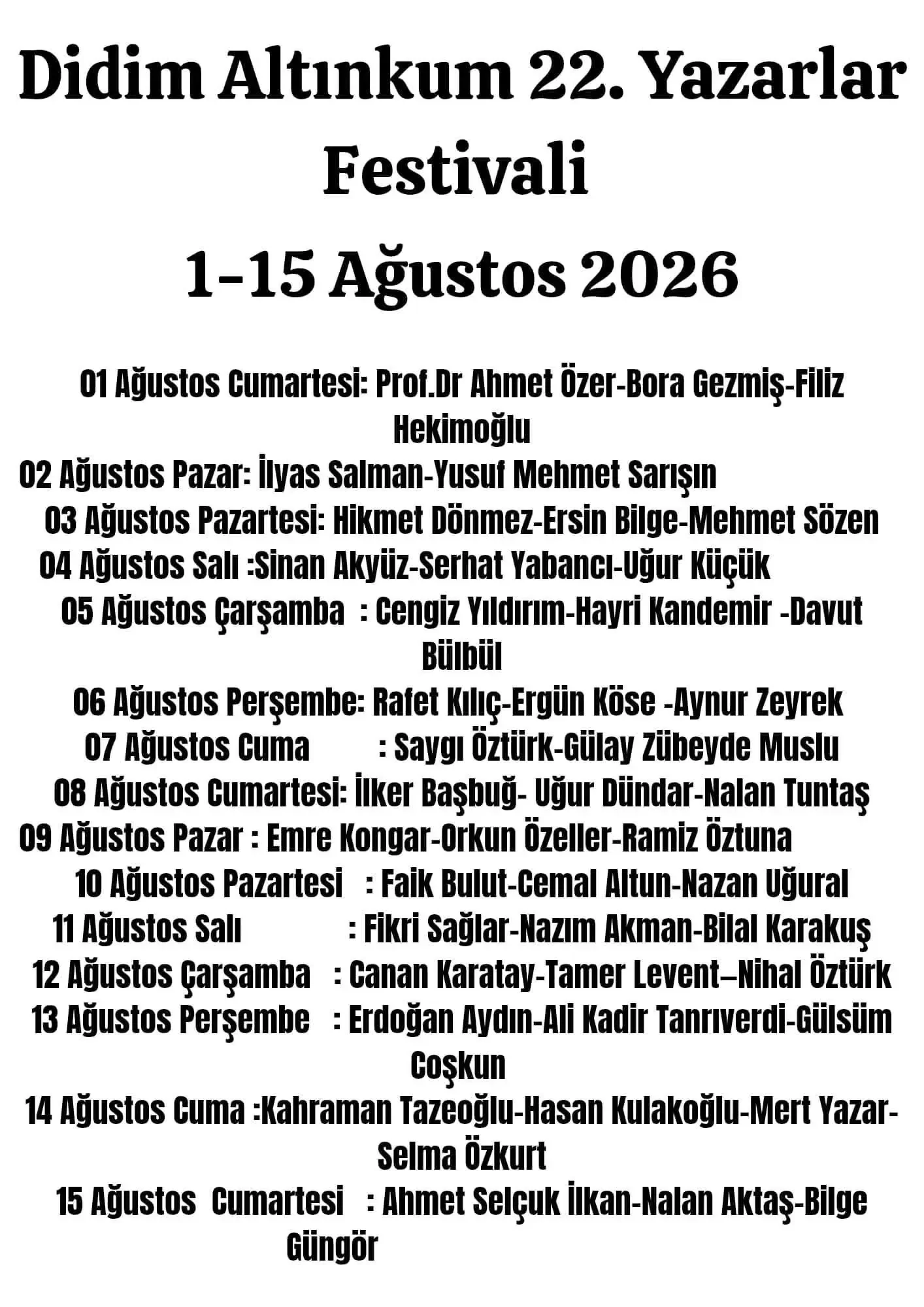 Didim Altınkum Yazarlar Festivali kapsamında düzenlenen edebiyat ve kitap etkinliği