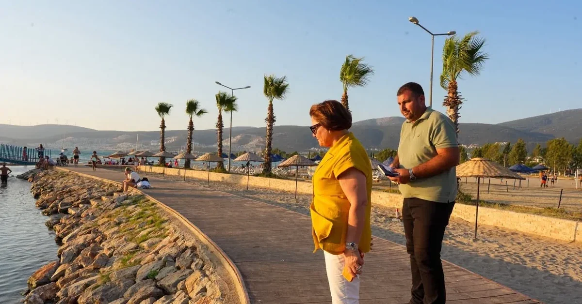 Didim Belediye Başkanı Hatice Gençay Akbük ve Denizköy ziyaretinde