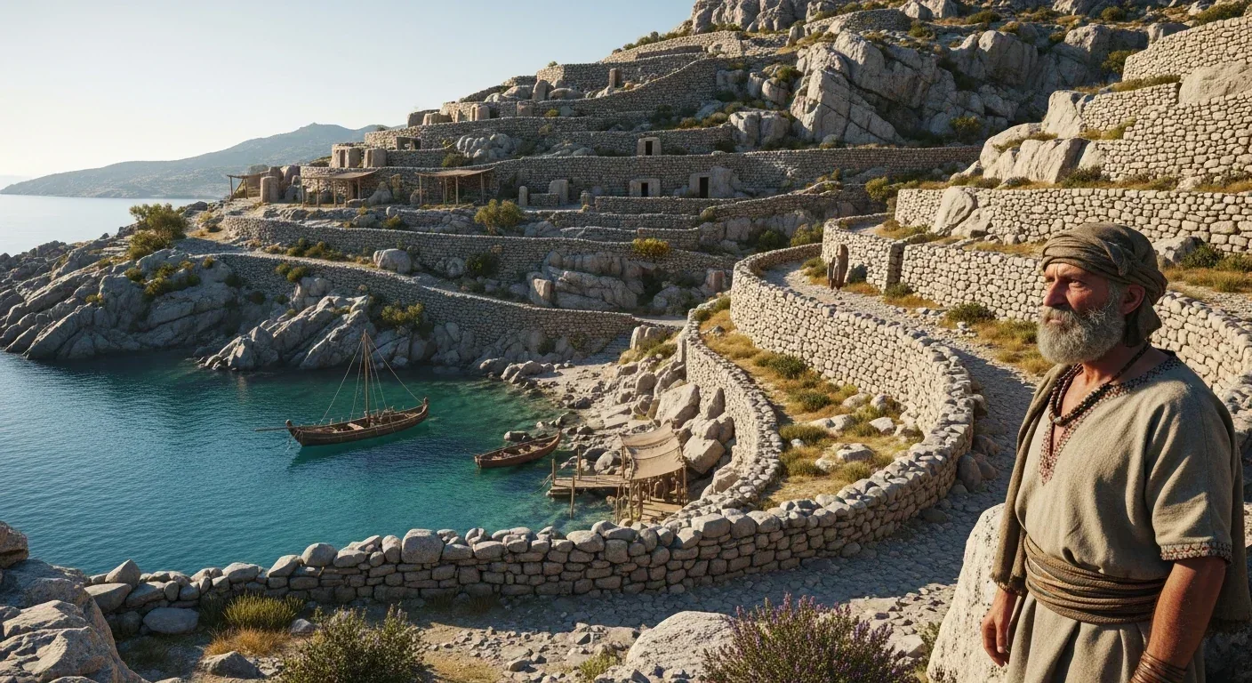 Girit Minos medeniyetinin Thera Santorini ve Ege limanlarındaki antik ticareti.